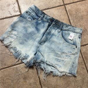 Distressed Denim Women Wrangler Shorts